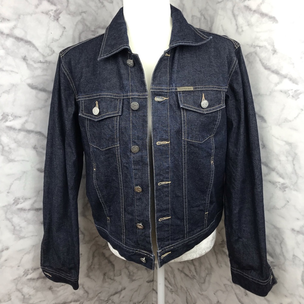 CK Jeans Dark Denim Jacket Size Medium